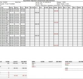 Propass My SQL PDKS Rapor Örnekleri